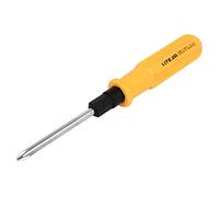 Aexit Destornillador Phillips ranurado de 2 vías magnético reversible con mango (model: M6324VIX-9406NR) de plástico amarillo