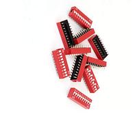 Aexit Interruptor DIP de 10 piezas, 20 pines, 10 posiciones, interruptores deslizantes, paso (model: X5386VIX-1454YC) de 2,54 mm