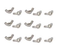 Aexit M4 Rosca 0.7mm Pitch 304 Acero Inoxidable Wingnut (model: W2685VIX-6960XB) Butterfly Nut 15pcs