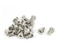 Aexit M6 x 1.25 mm x 10 mm Tornillos hexagonales Macho Tornillos de cabeza Phillips Sujetador (model: I4346IIIVII-6906JN) Tono plateado 20pcs