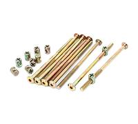 Aexit M6 x 125 mm Tornillo de fijación hexagonal Perno para muebles w M6 x 13 mm Juego de (model: G2371IXII-4784HL) tuerca cilíndrica 10