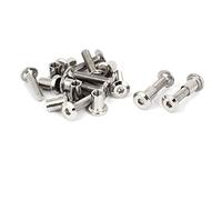 Aexit M6 x 25 mm Tuerca de cabeza hexagonal Tornillo avellanado (model: X7082VIX-6225YC) Tornillo 10 juegos