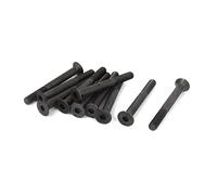 Aexit M6 x 55 mm 10.9 Aleación de acero Hexagonal Hembra Avellanada Tornillos de cabeza (model: L7715IVVIII-3761MQ) plana Tornillos 10PCS