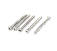 Aexit M6 x 70 mm métricos Phillips cabeza plana tornillos avellanados tornillos (model: M4080OIV-1566NR) de máquina 5pcs