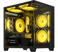 AEXPXO PC de escritorio para juegos, computadora de juegos preconstruida con AMD Ryzen 7 5700X 3.4GHz, RTX5060 8GB GDDR7 DLSS4, 16GB DDR4 RAM 3200 MHz, SSD NVME de 1 TB, ventilador de refrigeración