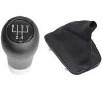 Aextroi Perilla de palanca de cambios de coche Pomo de palanca de cambios de cuero cromado para BMW Serie 3 E46