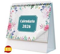 AEYAKA Calendario de Escritorio 2026 Calendario Noviembre de 2025 - Diciembre de 2026, 20 x 20.5 cm Español A06 (Blanco 3)