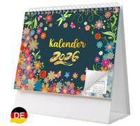 AEYAKA Calendario de mesa 2026 - Calendario 2025-2026 de noviembre de 2025 a diciembre de 2026, 20 x 20,5 cm en alemán C08 (negro 26)