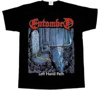 AEZWLTCCD Entombed Left Hand Path'90 Nihilist Short - Long Sleeve T-Shirt Black Mens