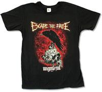 AEZWLTCCD Escape The Fate Ungrateful T Shirt Band Merch Black Mens