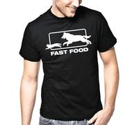 AEZWLTCCD Fast Food Fast Food Dog Sayings Gift Fun Fun Comedy Slogan T-Shirt Mens