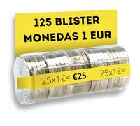 AF® - 100 Blister Monedas, Pack 100 blister monedas 1 euro | Formato Europeo, Organiza y protege tu dinero en efectivo, Organizador de monedas, Contador de monedas para 1e.