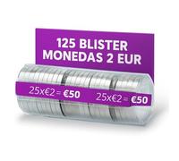 AF® - 100 Blister Monedas, Pack 100 blister monedas 2 euros | Formato Europeo, Organiza y protege tu dinero en efectivo, Organizador de monedas, Contador de monedas