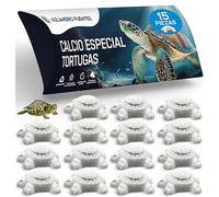AF® - 15pcs Calcio Tortugas de Agua, Pack 15 Calcio Tortugas de Agua para Fortalecer el Caparazón | Liberación Lenta, Evita el Mal Olor, Formula Vitaminada Que Dura hasta 10 días en el Agua