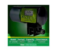 (AF-2019B) Alimentador automático de peces digital para acuario, temporizador eléctrico de plástico,