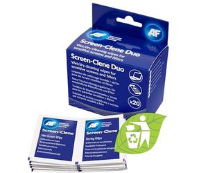AF ASCR020 Screen-Clene Duo (20) Las toallitas húmedas y secas