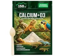 AF® Calcio Tortugas de Agua y Reptiles, 150g Calcio Tortugas Vitamina D3 Sin Fósforo, Suplemento Mineral Polvo Ultrafino, Calcio para Tortugas de Agua con Cuchara Medidora Incluida