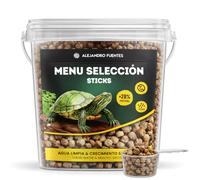 AF® Comida para Tortugas de Agua Adultas 1,5kg/5L Sticks Flotantes 5mm, 28% Proteína para Caparazón Fuerte, Agua Limpia y Sin Olores, Comida Tortuga con Cierre Zip y Cuchara Medidora Incluida