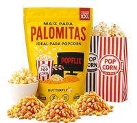 AF® - Maiz para palomitas XXL 1800g - Popcorn Premium Selecto, Natural y Sin GMO, Bolsa Zip Resellable, Perfecto para maiz palomitas de Cine en Casa, Snack Saludable Familiar