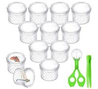 AFAIK Lente d'ingrandimento per Bambini, 12 pezzi, per scienza/biologia e raccolta di coleotteri, Set di ricercatori per Bambini'