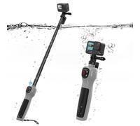 AFAITH Palo Selfie subacuático con Mando a Distancia Bluetooth, Impermeable, retráctil, con Disparador para cámara de acción Go Pro Hero 13, 12, 11, 10, 9, 8, para Surf, esnórquel y Buceo (Gris)