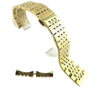 AFAKEREPPV Banda de reloj de acero inoxidable 12 mm 14 mm 17 mm 19 mm 18 mm 20 mm 21 mm 22mm Correa de pulsera Curved Fin del reloj Correa de la correa de doble bloqueo de bloqueo Correa de correa(GOL