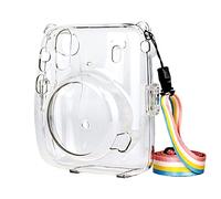 AFAKEREPPV Bolsa de cámara Bolsa de cámara transparente portátil cubierta protectora cubierta protectora for correa de hombro Ajuste anti-impacto for Fuji Instax Mini 11 Bolsas para cámaras digitales(