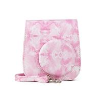 AFAKEREPPV Bolso de la cámara Flor PU Cuero Mini Cámara de película Bolso de Hombro Funda Protectora Funda Protectora Bolsa Apta for Fujifilm Apto for Mini 11 9 8 Bolsas para cámaras Digitales(A)