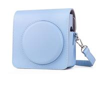 AFAKEREPPV Llevar PU Caja Protectora de la Bolsa de Cuero for Correa de Hombro Cámara de película Negra/marrón/de Oro Fit for Fujifilm sq1 Bolsas para cámaras Digitales(BLU)