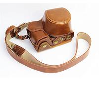 AFAKEREPPV PU Funda de Cuero Bolsa de cámara Bolsa de protección Protectora for Apertura de la batería A6000 ILCE-6100 A6100 A6400 A6300 ILCE-6400 Apto for Sony Bolsas para cámaras Digitales(Marrone)