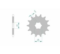 AFAM Piñón de acero antibarro 30300 - 520