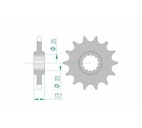AFAM Piñón de acero estándar 20405 - 525