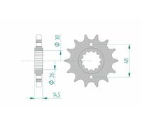 AFAM Piñón de acero estándar 20602 - 530