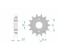 AFAM Piñón de acero estándar 20606 - 525