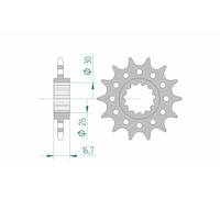 AFAM Piñón de acero estándar 20608 - 520