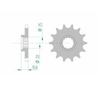 AFAM Piñón de acero estándar 24508 - 525