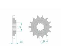 AFAM Piñón de acero estándar 24900 - 530