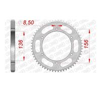AFAM Piñón trasero Steel Standard - 428