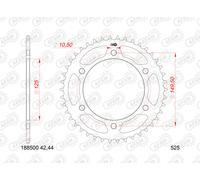 AFAM Piñón trasero Steel Standard - 525