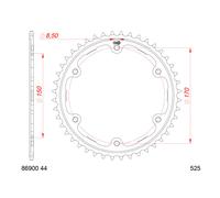 AFAM Piñón trasero Steel Standard - 525
