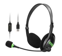 Afaneep Auriculares con Micrófono USB para PC - Cascos con Cable y Cancelación de Ruido