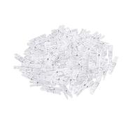 AFASOES 100 Pcs Pinza Clips de Plástico Transparentes para Sujetar Tarjetas y Ropa de Bebé (3.5cm de Largo)