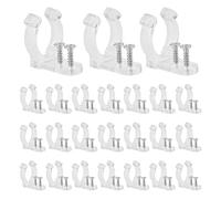 AFASOES 150 Pcs Clips Tira Led Grapas Tira Led Clips para Colgar Luces en Exteriores Clips para Guirnaldas de Luces Clip Sujeción Tira Led Clip Trasparente para Guirnaldas de Luces + 300 Tornillos