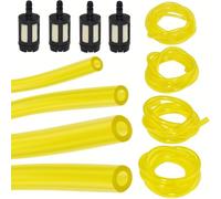 AFASOES 4 pcs Manguera Gasolina para Desbrozadora 4 Tamaños x 1m + 4 pcs Filtro Gasolina Motosierra Manguera de Combustible Tubo Gasolina Filtros Deposito Gasolina Desbrozadora Cortadoras Cortacésped
