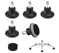 AFASOES 5 Pcs Patas Fijas para Silla de Oficina Patas de Silla Gamer 11mm Base Silla Gaming Patas Silla Gamer Patas Silla Escritorio 35mm Topes de Silla Oficina Pies Fijos para Cambiar Ruedas Silla
