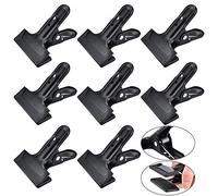 AFASOES 8 Pcs Abrazaderas de Resorte Negro Pinzas para Fondos Fotograficos Abrazaderas de Resorte Grande Pinza de Bastante Resistencia para Sujetar Papel de Muselina, Lona para Estudio Fotográfico