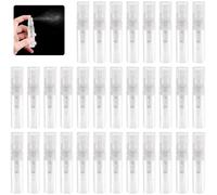 AFASOES 80 Pcs Mini Botellas de Spray 3ml Botella Spray Pulverizador Botella de Plástico con Atomizador Bote Spray Vacío con Tapas Botellas Spray Rellenables para Perfume Muestras Liquido, Cerra bien