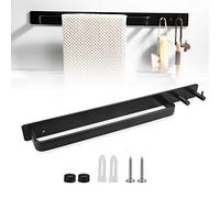 AFASPES Toallero Negro Mate 40 cm Barra Toalla Baño Toalleros Modernos Mueble Toallero Baño Soporte Toallas Baño Toallero Barra Fija Toalleros para Baño Modernos para Colgar Toallas Baño Lavabo Mueble