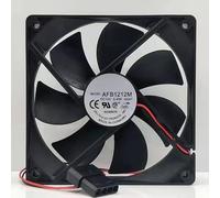 AFB1212M 12CM 12025 Cooling Fan, DC12V 0.27A 2-Wire 4-Pin PWM Dual Ball Bearing Temperature Control Fan