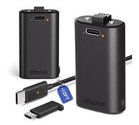afbptek - Juego de 2 baterías Recargables, Accesorios de Juego para Xbox Series X/S con Cargador rápido y Cable de Carga USB-C de 3 m, compatibles con Xbox Onee/s/X/Elite,